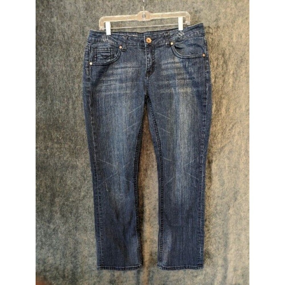 Cowgirl Tuff Women's Straight Leg Jeans - Dark Blue